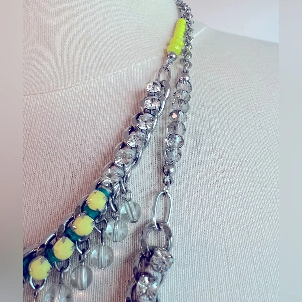 LOFT Blue Yellow Beads and Clear Crystals - Picture 4 of 6